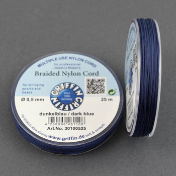 Griffin sznurek nylonowy granatowy 0,5mm [1 szpula/25 m]