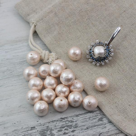 Miyuki Cotton Pearls Pink kula 8mm