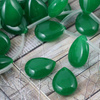 Jadeit łezka ciemna zielona 20x15mm