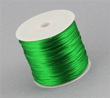 Sznurek satynowy zielony 1,5mm [szpula 45m]