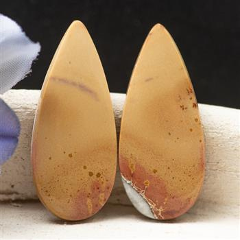 Kaboszony jaspis maligano 31x13x3mm [para]