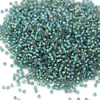 Toho Round 15/0 Inside-Color Crystal/Metallic Teal-Lined [5g]