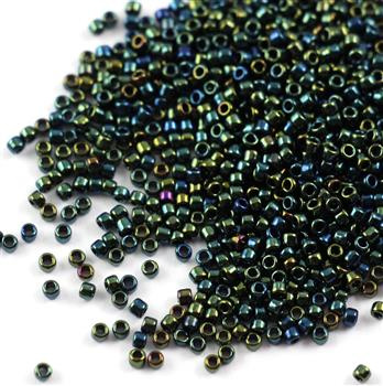 Toho Round 15/0 Metallic Iris Green/Brown [5g]