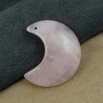 Kwarc różowy zawieszka księżyc 35mm