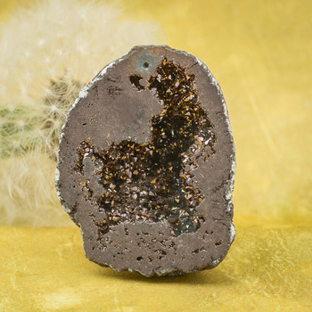 Zawieszka kwarc z druzą, geoda 39mm