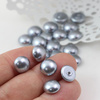 Glass Pearl Cabochon Light Grey 10mm