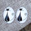 Kaboszon szklany z kotem owal 25x18mm