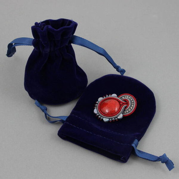 Sakiewka z weluru granatowa 10x8cm