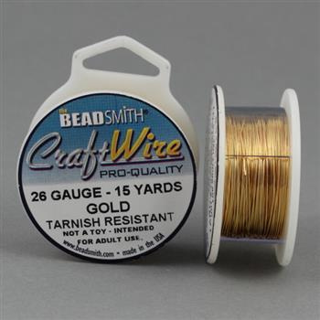 Beadsmith Drut miedziany GOLD 0,4mm/13,8m