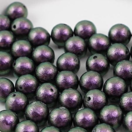 Miyuki Cotton Pearls Rich Green Black kula 10mm