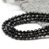 Spinel czarny kula fasetowana 4mm [sznur 39cm]