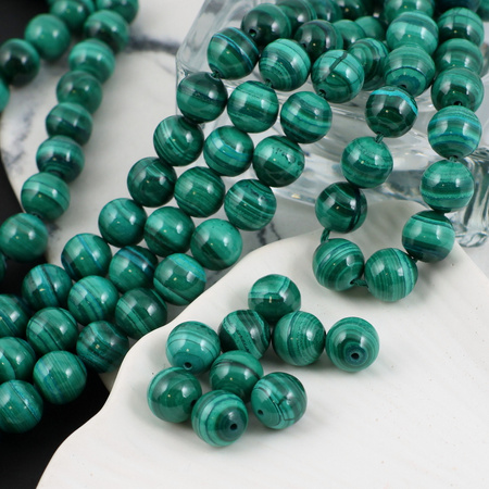 Malachit naturalny kula gładka 8mm