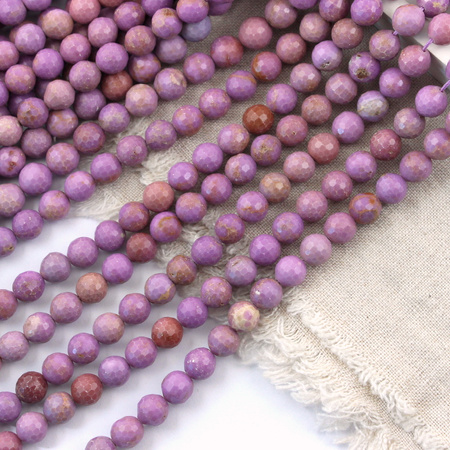 Lepidolit kula fasetowana 8mm