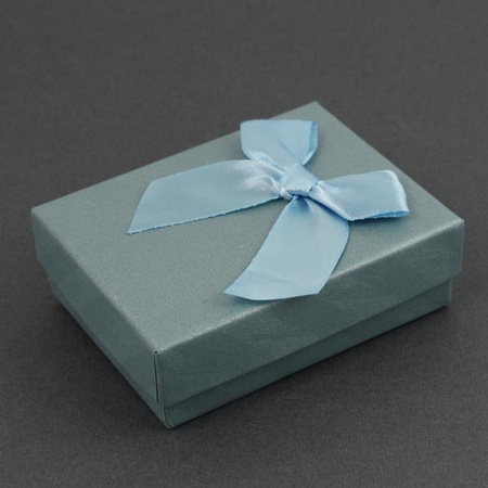 Pudełko ozdobne "SATYNOWE PASY" szare 9x7x3cm