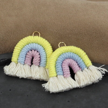 Chwost zawieszka tęcza wielokolorowa 35mm