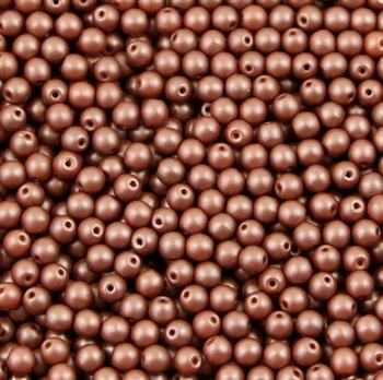 Round Beads Powdery - Brown 6mm [20szt]