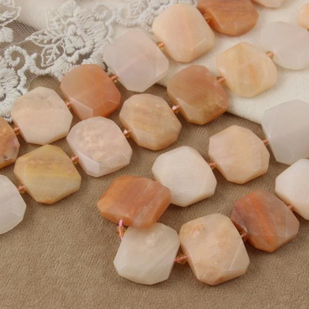 Awenturyn różowy fasetowany prostokąt 25x20mm