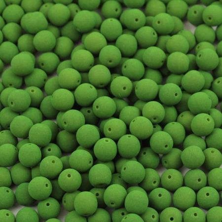 Round Beads Mat Velvet Lizard Green 6mm [20szt]