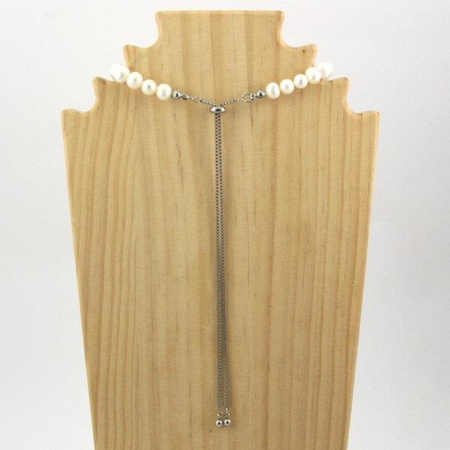 Zapięcie regulowane na łańcuszku srebrne stal szlachetna 11cm