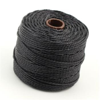 Nici nylonowe S-Lon heavy twist macrame cord BLACK 0,9mm/32m [szpula]