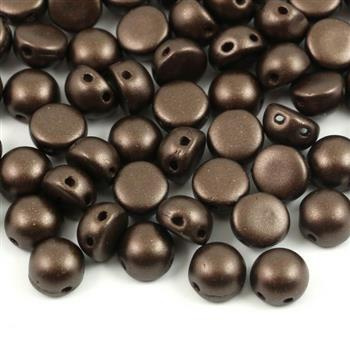 CzechMates Cabochon 6mm Pastel Dark Brown [10szt]