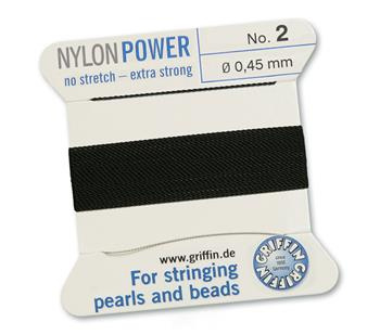 Griffin Nici nylonowe z igłą black 0,45mm [2m]