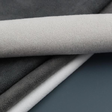 Welurowa dzianina do wykończeń popielata 30x20cm