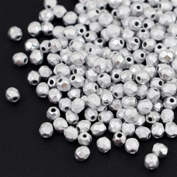 Fire Polish 4mm Crystal Labrador Full Etched [40szt]