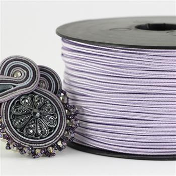 Sznurek sutasz acetat ITALY 2,5mm pale lilac [1metr]