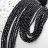 Spinel czarny kula fasetowana 2,5mm [sznur 39cm]