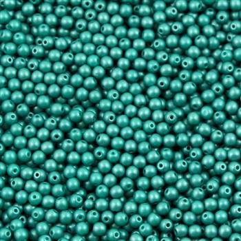 Round Beads Powdery - Teal 4mm [50szt]