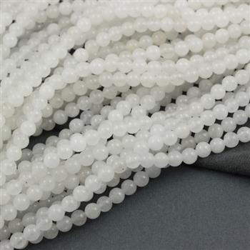 Jadeit biały kula gładka 6mm [sznur 38cm]