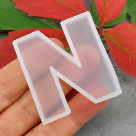 Forma silikonowa do odlewów z żywicy litera N 4cm