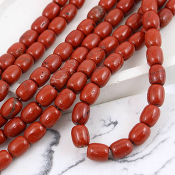 Jaspis czerwony beczka 11x9mm