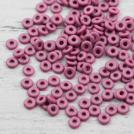 O bead donut 4x1mm Alabaster Wine Lees Silk Mat [2,5g]