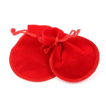 Sakiewka z weluru czerwona 9x7cm