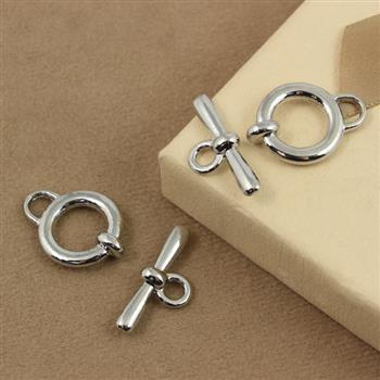 Zapięcie przekładane toggle srebrne 16mm