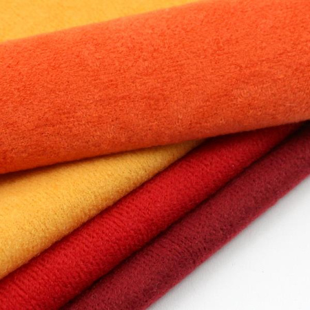 Welurowa dzianina do wykończeń pomarańczowa 30x20cm