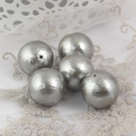Miyuki Cotton Pearls Gray kula 20mm
