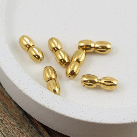 Zapięcie skręcane do naszyjników stal szlachetna pozłacana PVD 11mm