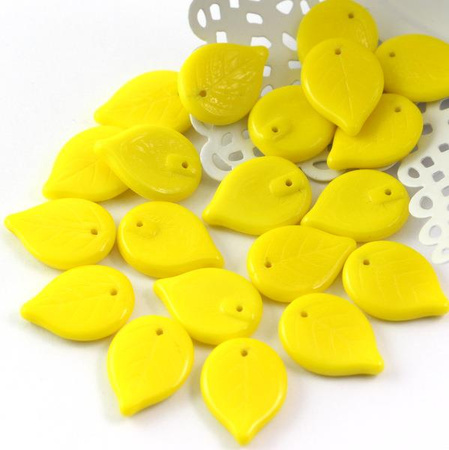 Listek szklany żółty 18x13mm [6szt]