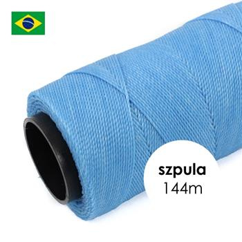 Sznurek do makramy brazylijski woskowany Cornflower Blue 1mm [szpula 144m]