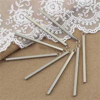 Zawieszka stal szlachetna patyczek srebrny 43x2mm