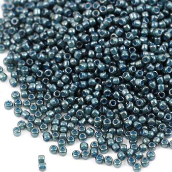 Toho Round 11/0 Transparent-Lustered Emerald Green/Denim Blue [10g]