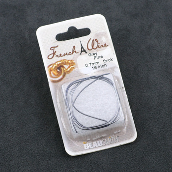 Drut francuski ciemnosrebrny 0,7mm/40cm