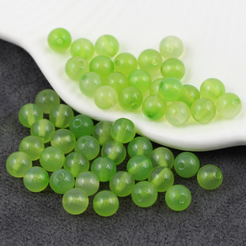 Agat brazylijski kula gładka limonkowa 6mm