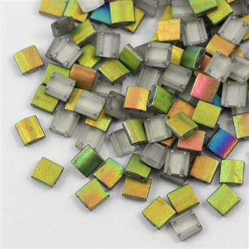Miyuki Tila Beads 5x5x1,9mm Crystal Vitrail Matted [30szt]