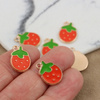 Zawieszka emaliowana truskawka 16x12mm