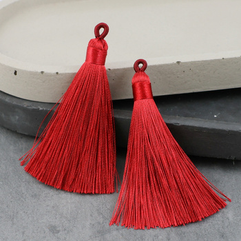 Chwost z pętelką bordowy 70 mm