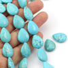 Howlit turkusowy łezka gładka wzdłuż 20x15mm